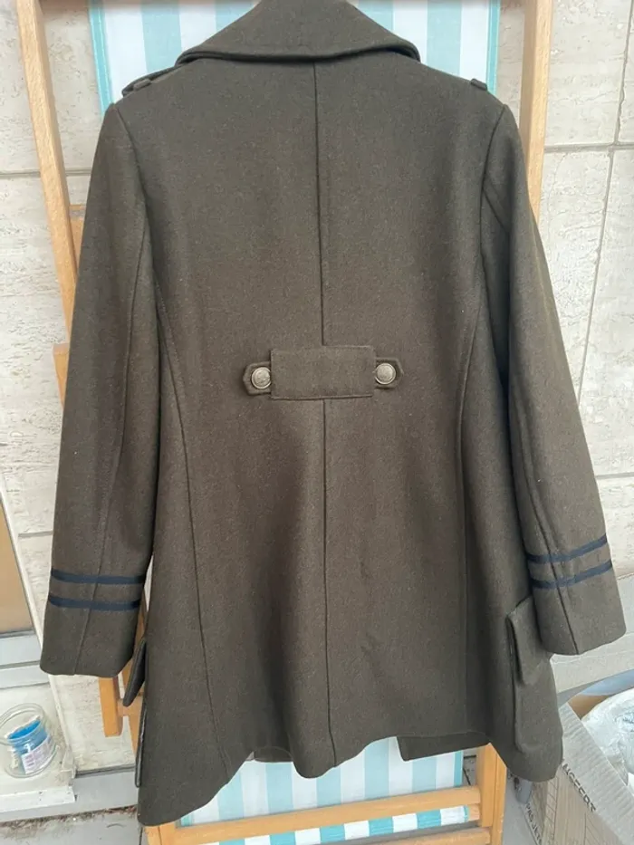 Manteau laine hiver kaki - photo numéro 3
