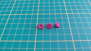 Lot x3 Fleur rouge cinq pétales pointus référence 30516570 pièce détachée Playmobil #E33