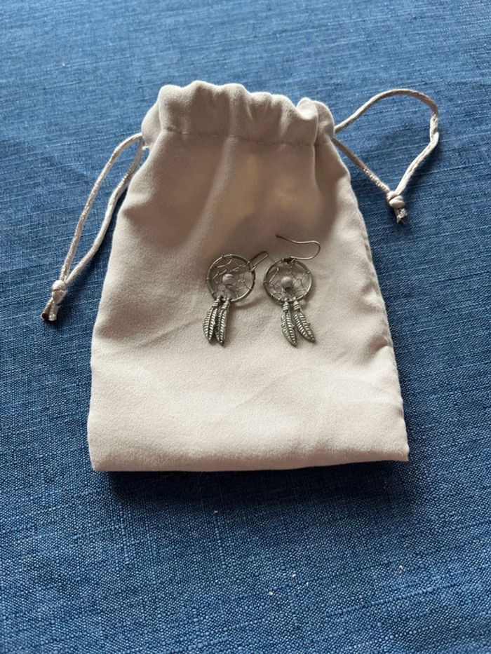 Petites boucles d'oreilles attrape rêve - photo numéro 2