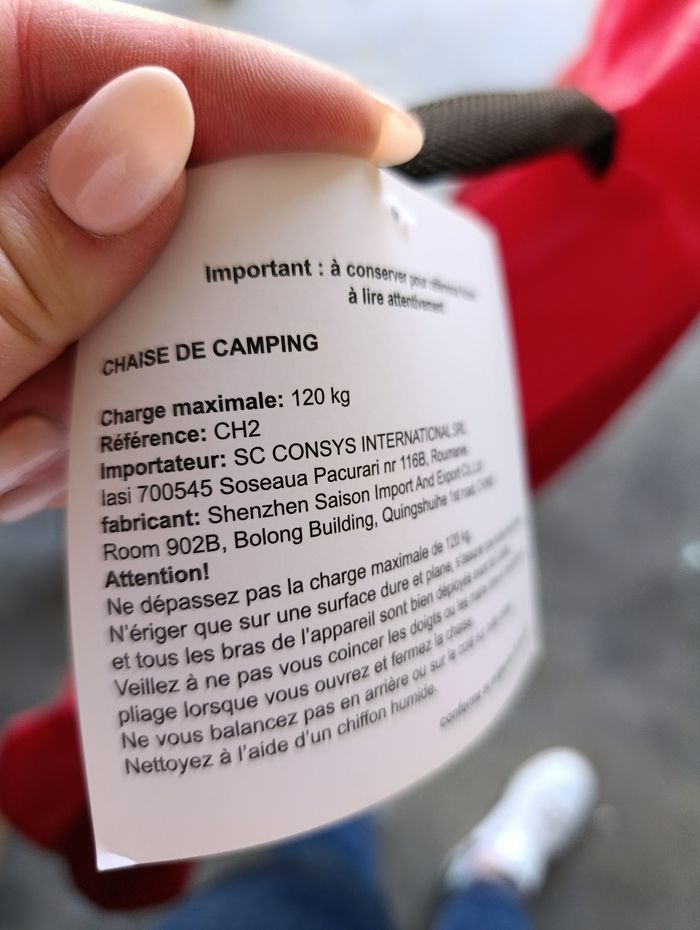 Lot de 2 chaises de camping pliantes – Neuves - photo numéro 6