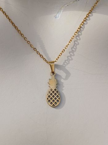 Collier en acier inoxydable doré ananas 🍍