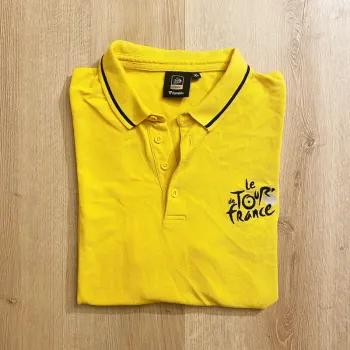 Le Tour de France Fanatics Polo Maillot Jaune Homme Cyclisme Exclusif Officiel (Taille XL)
