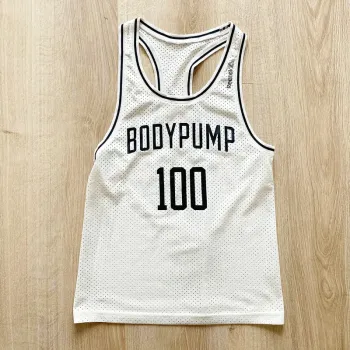 Reebok Débardeur Fitness Bodypump 100 Femme Collection Street Sportwear Blanc (Taille S)