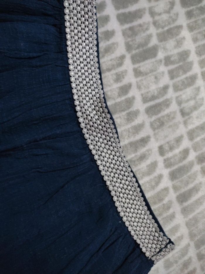 Jupe courte bleue marine Grace & Mila taille 38 M - photo numéro 3