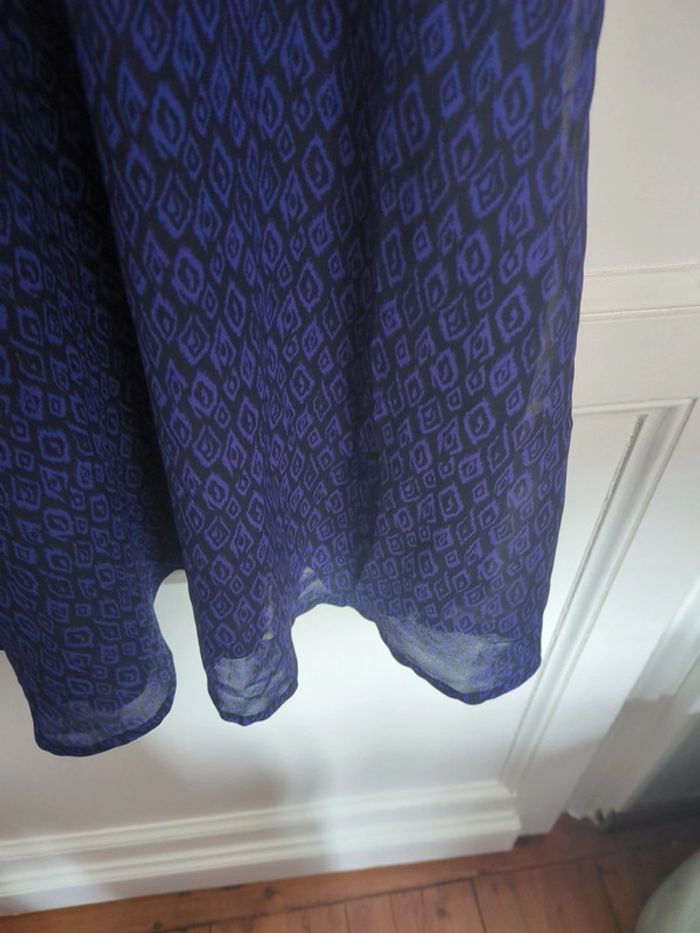 Robe noir bleu électrique  Kiabi 42 voile transparent - photo numéro 3