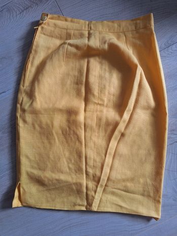 Jupe jaune vintage droite femme 32