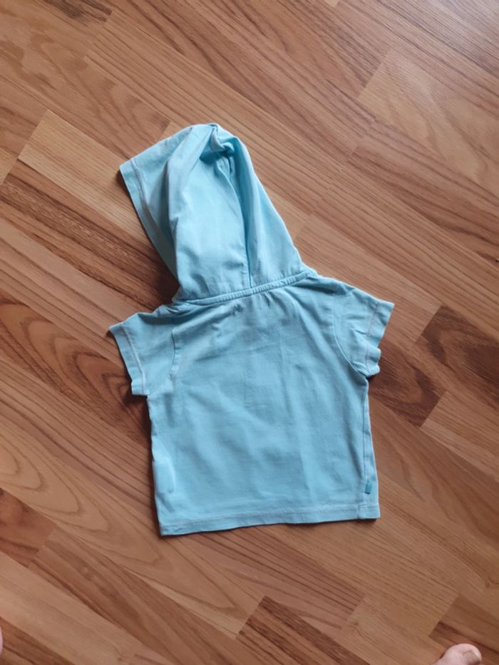 tee shirt obaibi 6 mois turquoise - photo numéro 4