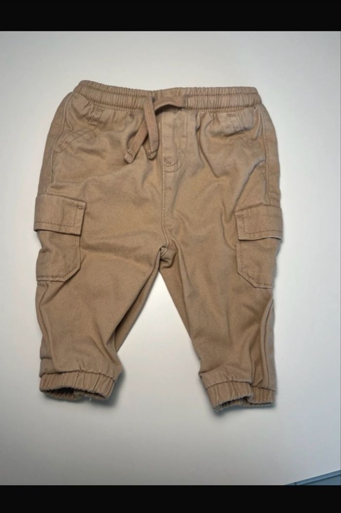 👖 Lot de 3 pantalons cargo bébé (bleu, beige, vert) - photo numéro 2