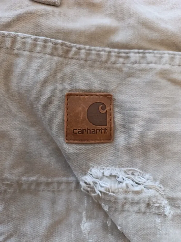Pantalon jean Carhartt Workwear Cargo beige taille 36x32 - photo numéro 5