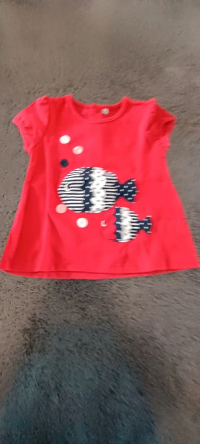 Lot t-shirt fille 6 mois - photo numéro 6