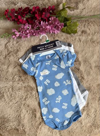 Lot de 3 bodies manches courtes en coton