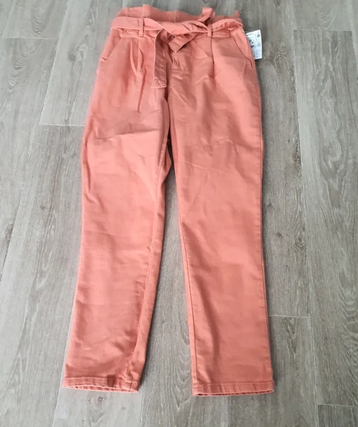 Pontalon paper bag à ceinture taille 38 neuf
