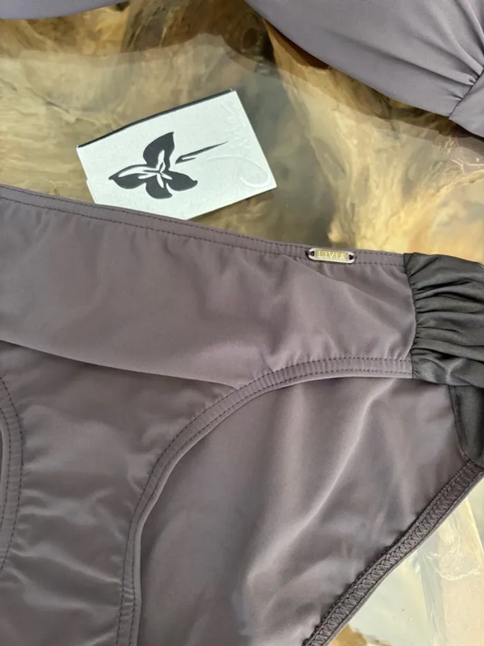 Maillot de bain 2 pièces Livia taupe bandeau - photo numéro 3