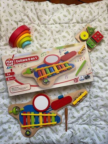 guitare 6 en 1 en bois playtive junior