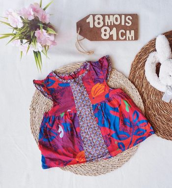 Blouse 👣, colorée, dpam, 18 mois