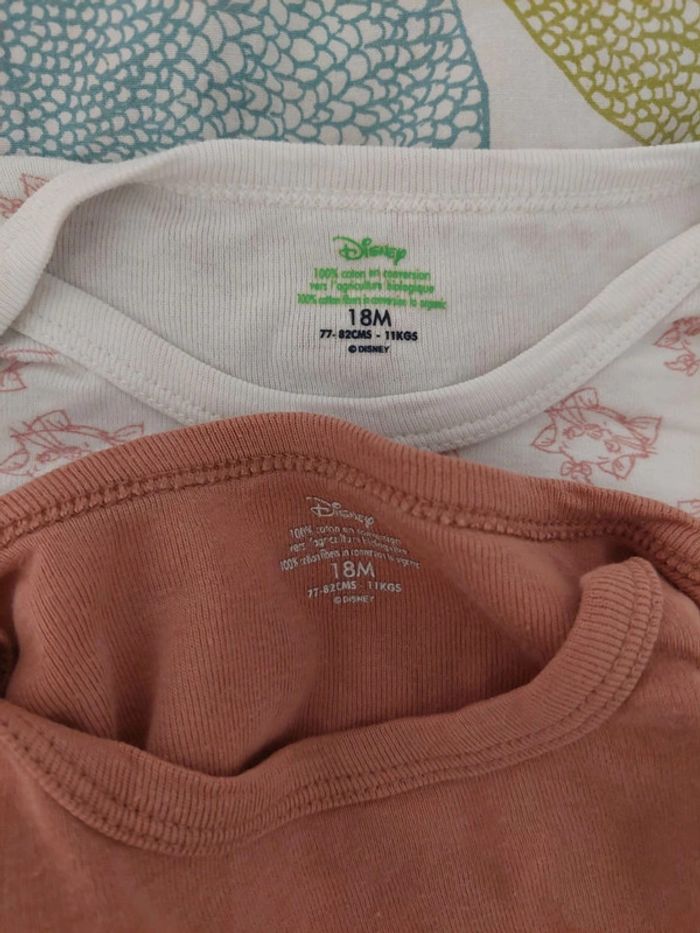Lot de 2 bodies disney 18 mois - photo numéro 2