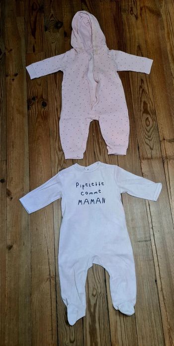 Lot de 2 grenouilleres pour bebe fille