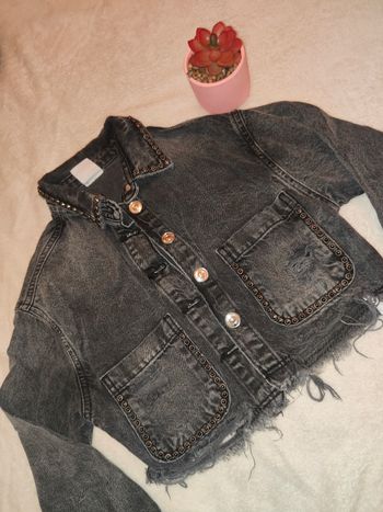 Veste en jean noir fille Zara