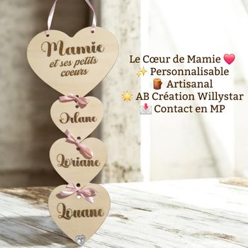 Suspension coeur de mamie 