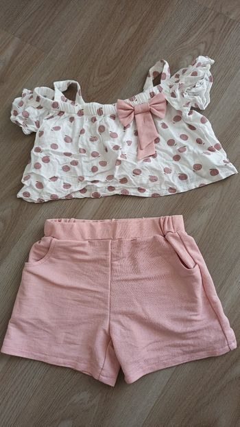 Ensemble rose fille été