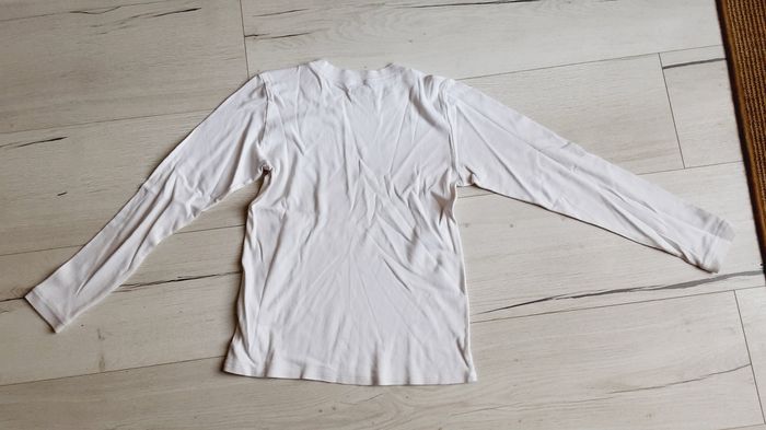 Vêtement mixte garçon fille tee-shirt manches longues blanc 12 ans - photo numéro 4