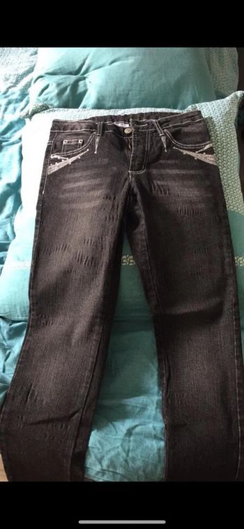 Pantalon jeans avec strass