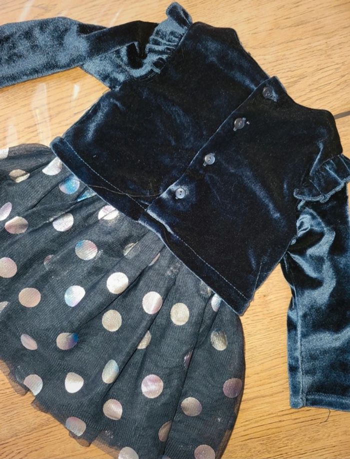 Robe de Noël effet velours 6mois - photo numéro 6