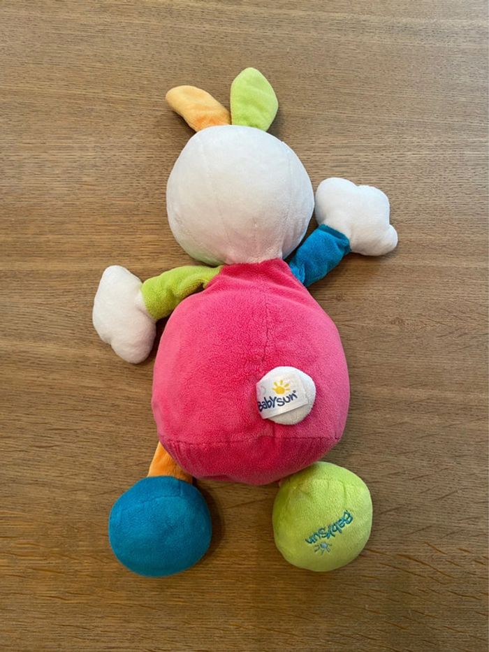 Lapin coloré en velours BabySun - photo numéro 3