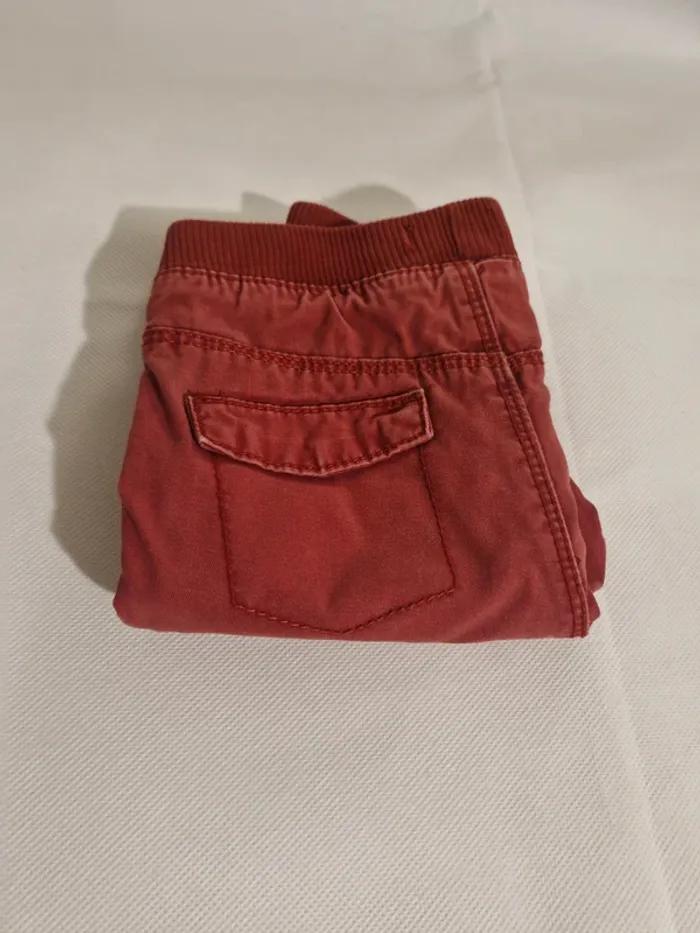 Pantalon renforcé 18 mois (80 cm) rouge Obaïbi - photo numéro 3