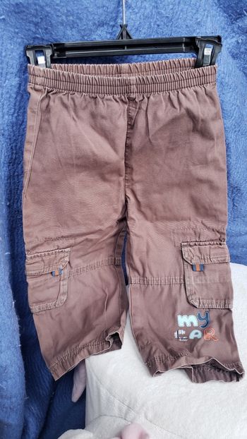 Pantalon large marron