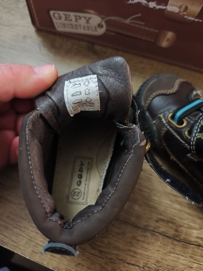 Bottines bébé cuir - photo numéro 3