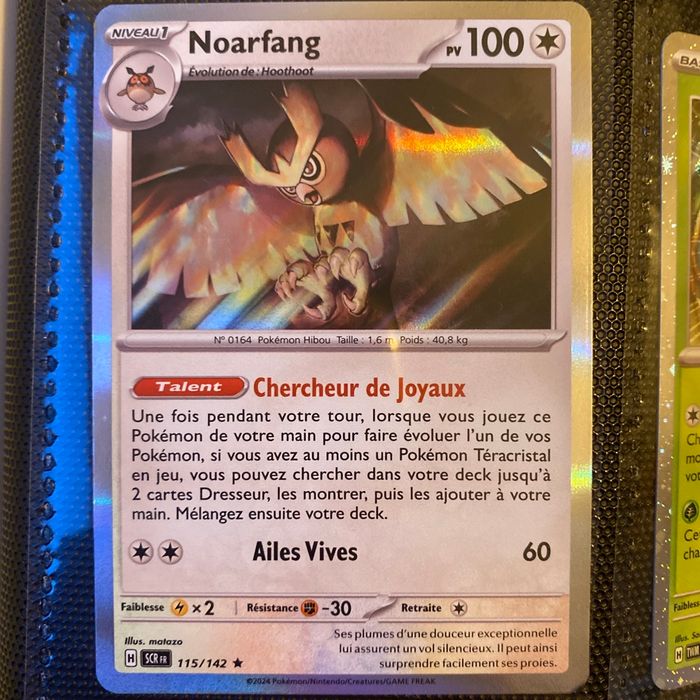 Carte Pokémon holographique  noarfang