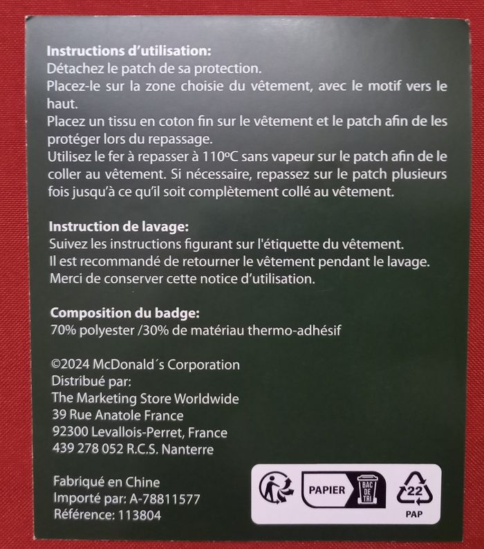 Lot de 6 écussons MC do - photo numéro 2