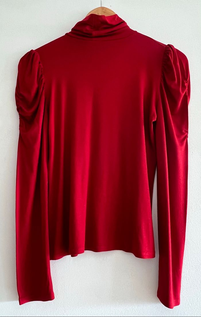 Pul  manches longues et col roulé rouge - photo numéro 4