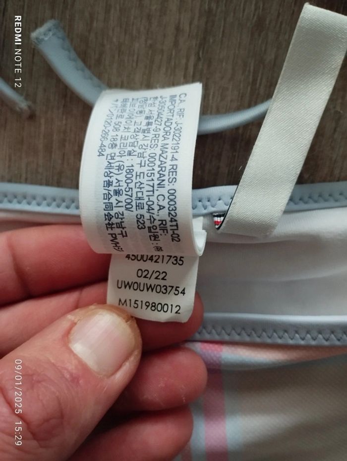 Maillot de bain 2 pièces Tommy Hilfiger taille m - photo numéro 3