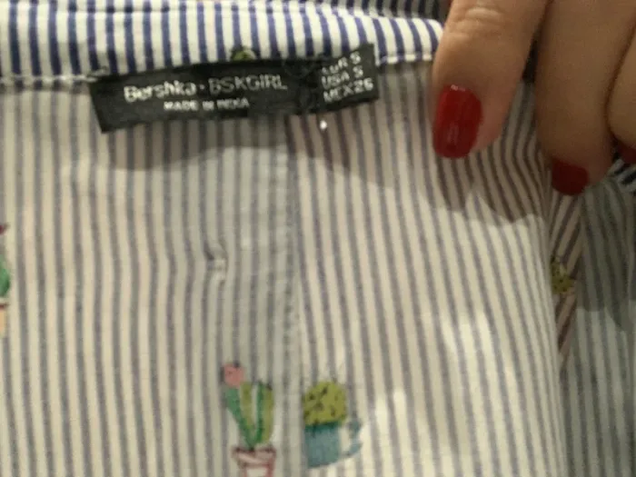 Chemise à rayures cactus Bershka - photo numéro 4