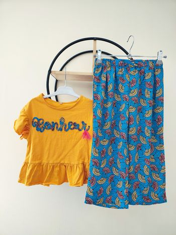 5 6 ans ensemble été teeshirt 6a et pantalon fluide léger 5a n