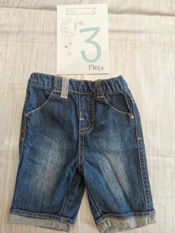 Bermuda jean 3 mois