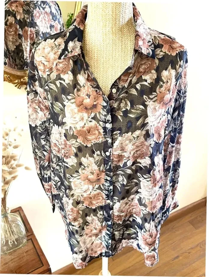 Sublime Haut manche longue Transparent Floral Sophyline taille M/L - photo numéro 20