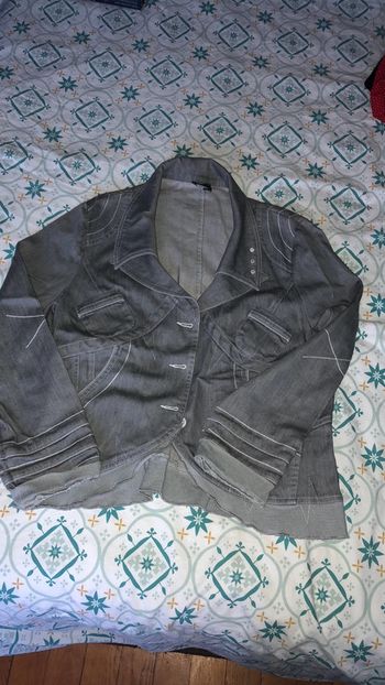 Veste en jean grise
