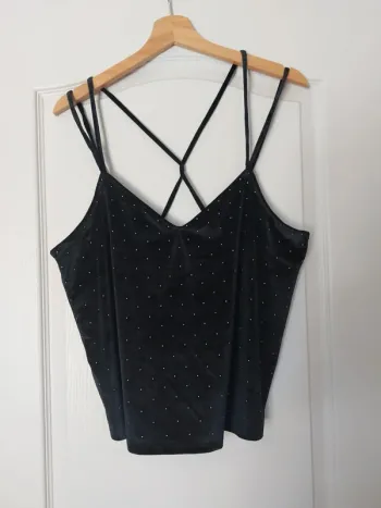 Top noir en velours Undiz XL