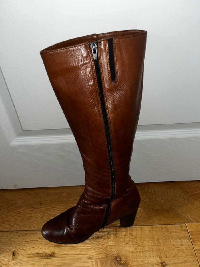 Bottes à talon marrons, taille 38 - photo numéro 4