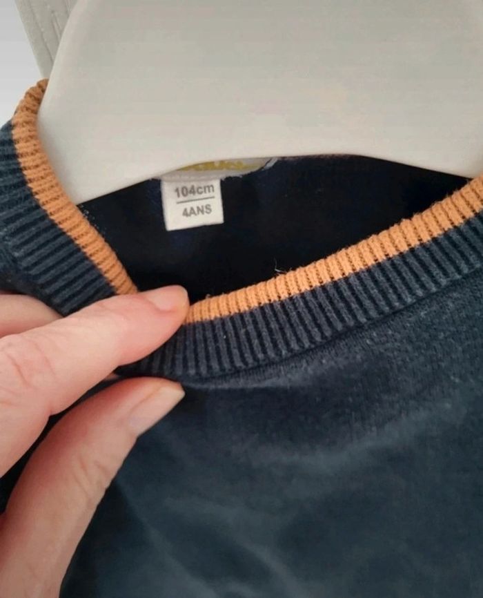 Pull garcon bleu marine vertbaudet 4 ans - photo numéro 2