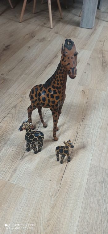Lot de 3 girafes décoratives