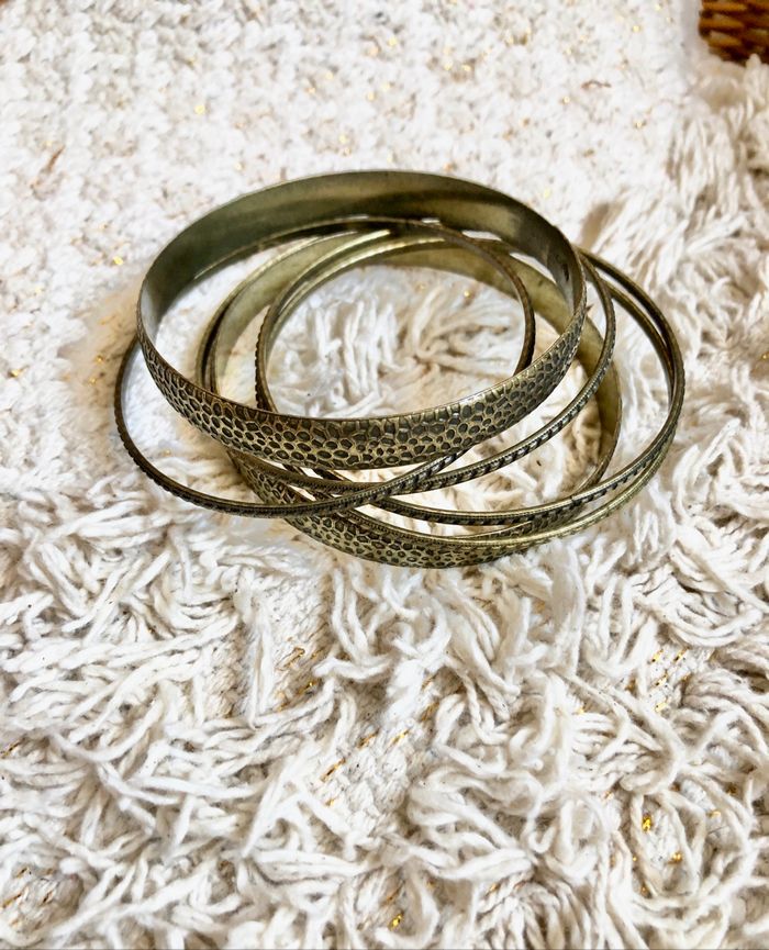 💜 Lot bracelet en métal doré 💜