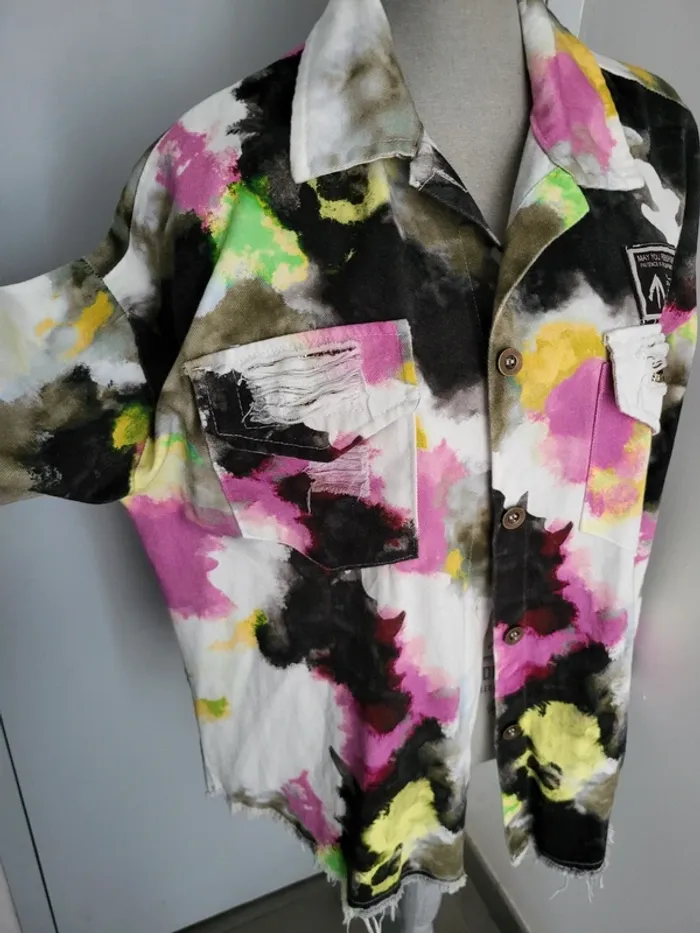 Veste jeans coloré - photo numéro 2