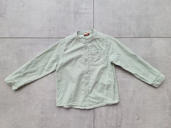 Chemise col mao manches longues retroussable 3 ans