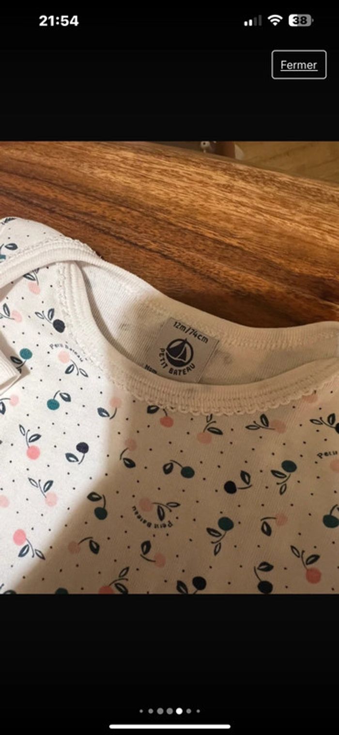 Bodies fille 12 mois petit bateau - photo numéro 5