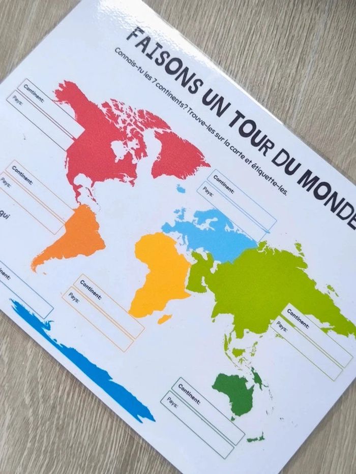 Carte du monde à remplir - photo numéro 2