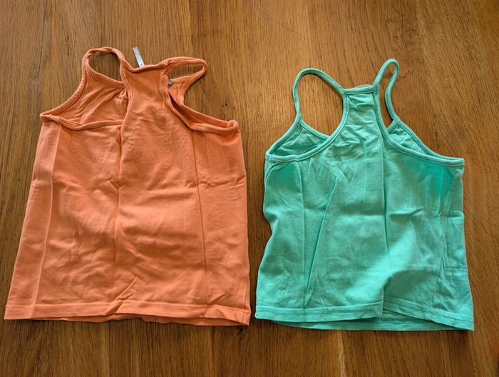 Lot 2 débardeurs orchestra fille 3 ans orange et vert - photo numéro 4